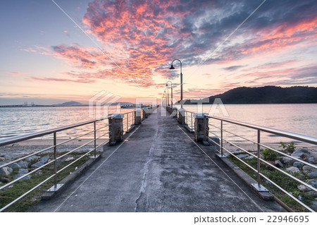 Sunrise and Sunset in Jetty George Town Penang 22946695