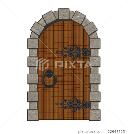 Old wooden vintage doors isolated Old wooden vintage doors isolated 22947525