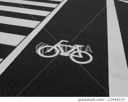 Road sign bicycle intersection 22948333