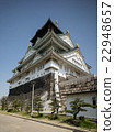 osaka castle with blue sky 22948657