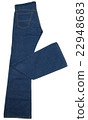 denim bootcut  isolated on white 22948683