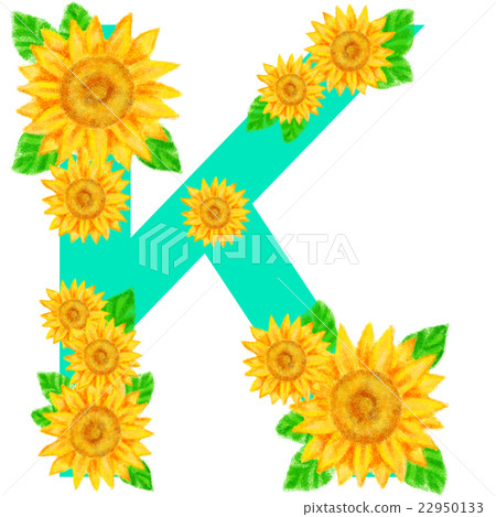 向日葵_字母_K 22950133
