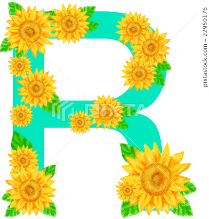 Sunflower _ Alphabet _ R - Stock Illustration [22950176] - PIXTA