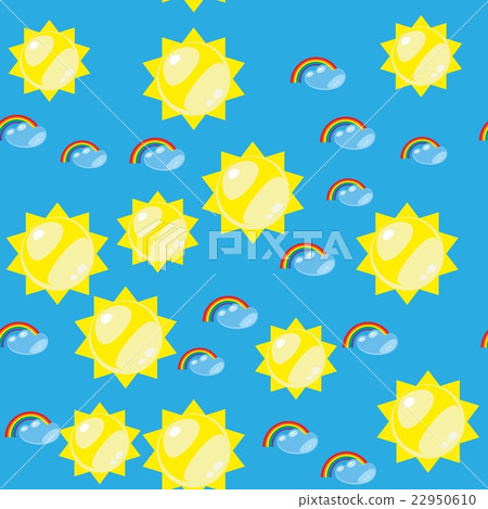 Cartoon seamless rainbow and sun texture 636 Cartoon seamless rainbow and sun texture 636 22950610
