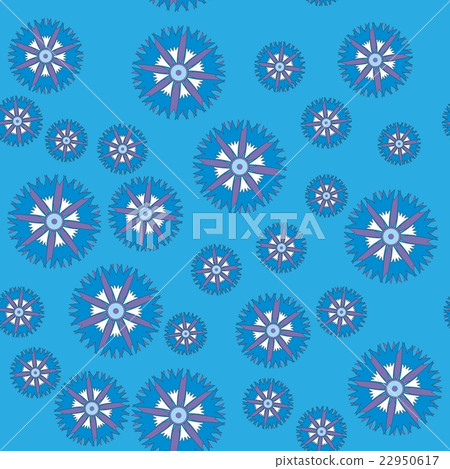 Vector seamless pattern with cornflower on color Vector seamless pattern with cornflower on color 22950617