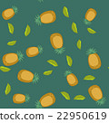 Seamless pattern with cartoon pineapples. Fruits 22950619