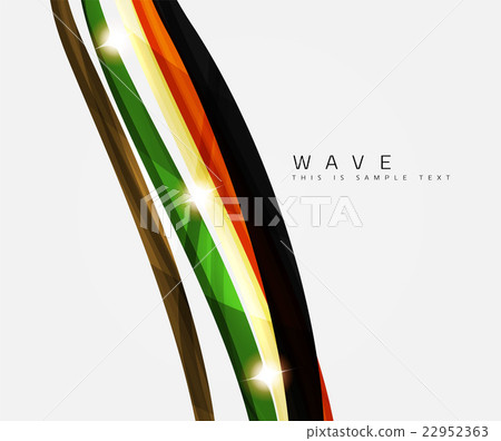 Colorful stripes wave composition, business 22952363