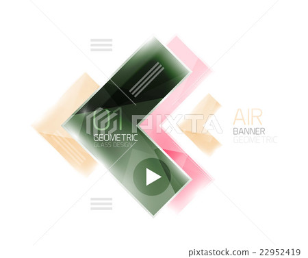 Glass arrow design template 22952419