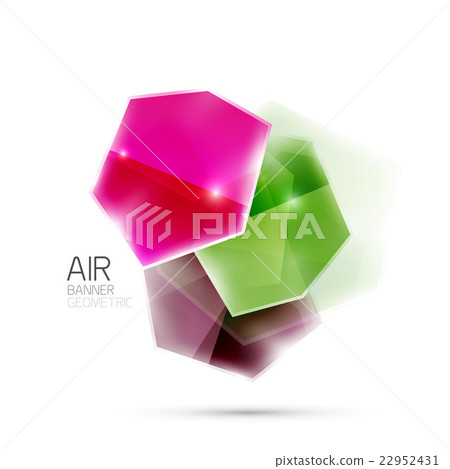 Glossy elements. Geometric abstract shapes on Glossy elements. Geometric abstract shapes on 22952431