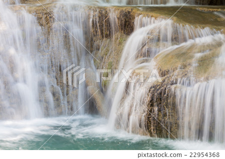 Close up waterfall in tropical rain forest Close up waterfall in tropical rain forest 22954368