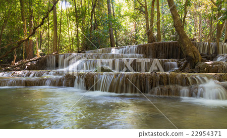 Natural waterfall in deep forest Natural waterfall in deep forest 22954371