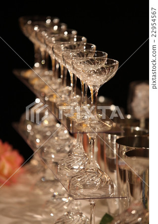 Cocktail glasses on the table 22954567