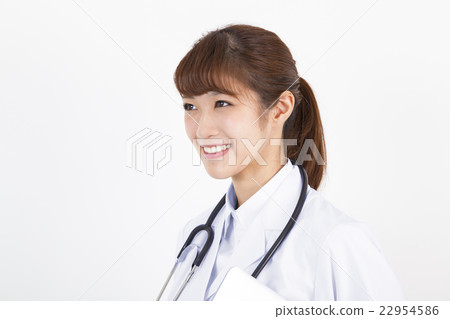 Female doctor nurse with laptop 22954586