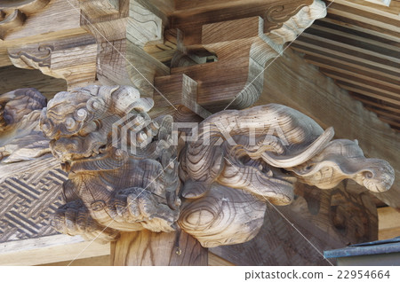 Shinshu Chino Tazawa Inari Shrine Hall Shrine Konno Lion和Tachikawa Tachi Tachikawa First Tachikawa Municipal Hall Shrine City Cultural Property Designation 22954664