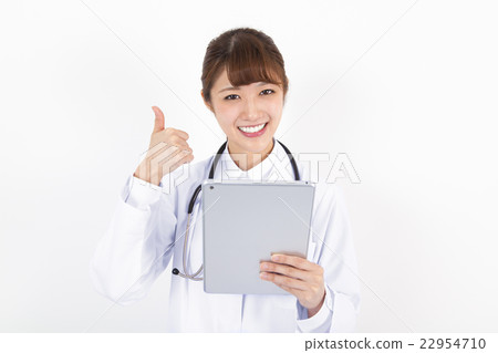 Female doctor nurse using tablet 22954710