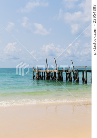 Fishing pier natural landscape skyline  22954898
