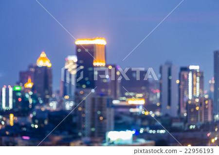 Abstract blurred bokeh, Business tower lights Abstract blurred bokeh, Business tower lights 22956193