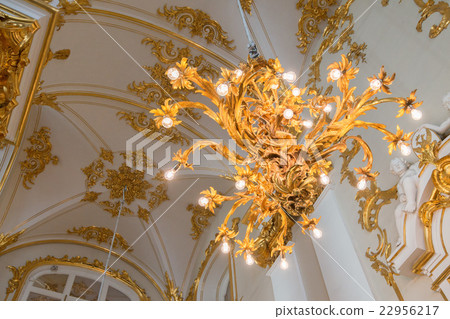 Magnificent  baroque chandelier on the ceiling 22956217