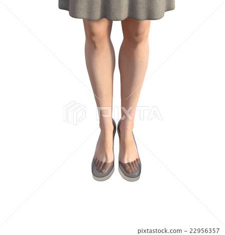 Transparent shoes in shoes Women's leg perming3DCG Illustration material Transparent shoes in shoes Women's leg perming3DCG Illustration material 22956357
