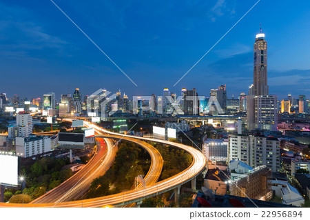 Bangkok Express way with Baiyok Tower  22956894