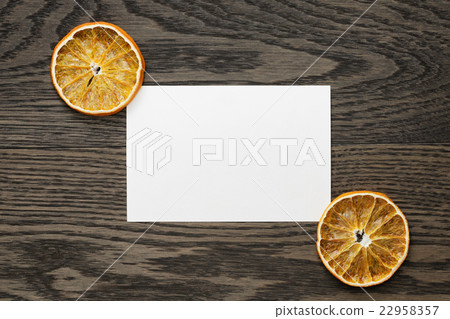dried orange slices with paper card dried orange slices with paper card 22958357