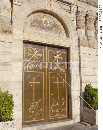Entrance to the church in Jordan / Madaba City 22958395