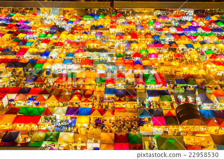 Tarad Rod fai weekend market from Thailand Tarad Rod fai weekend market from Thailand 22958530
