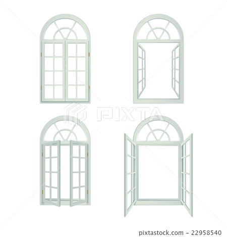 Arched Windows Realistic Set 22958540