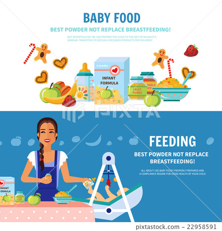 Baby Food 2 Flat Banners  22958591