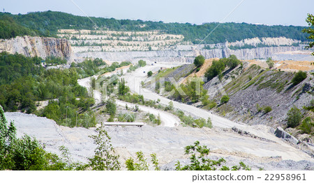 Bottom of surface mining in open mine Bottom of surface mining in open mine 22958961