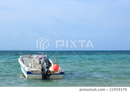 Okama Island sea and boat 22959370