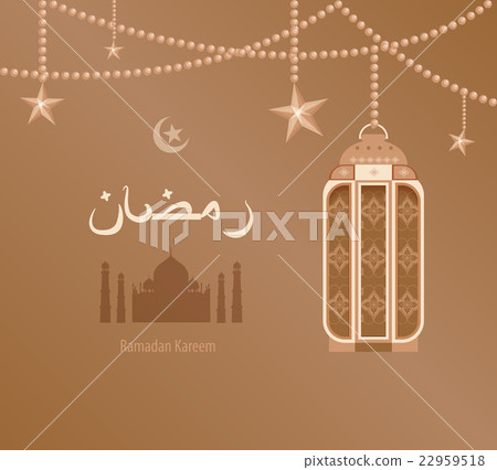 illustration beige arabesque tracery Ramadan illustration beige arabesque tracery Ramadan 22959518