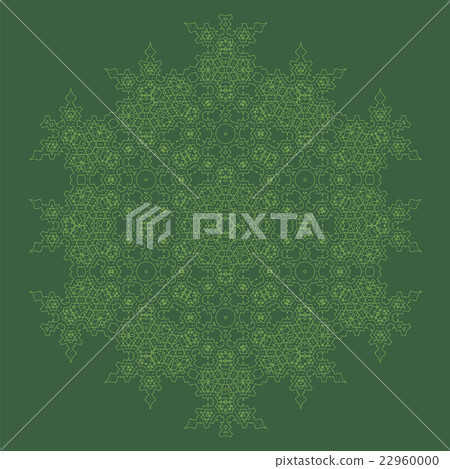 Mandala Isolated. Round Ornament 22960000