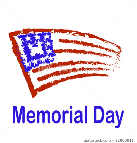 Memorial Day American Flag Background. - Stock Illustration [22960011 ...
