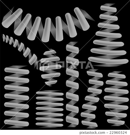 Metallic Springs Collection Isolated 22960324