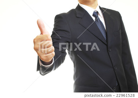 Businessman to do thumb up Businessman to do thumb up 22961528