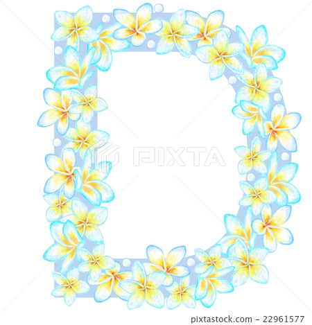 Plumeria _ Flower Letters _ D 22961577