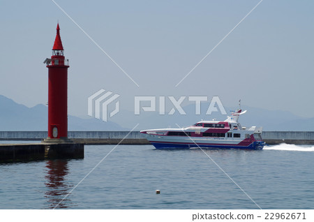 High speed boat leaving Ujina Port High speed boat leaving Ujina Port 22962671