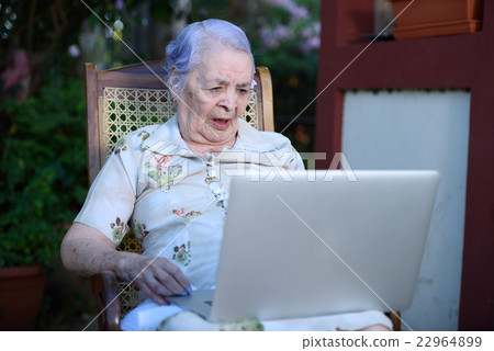 Grandma on a videocall Grandma on a videocall 22964899