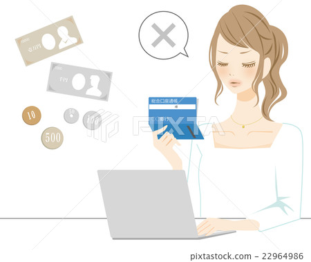 婦女看存摺壞壞 22964986