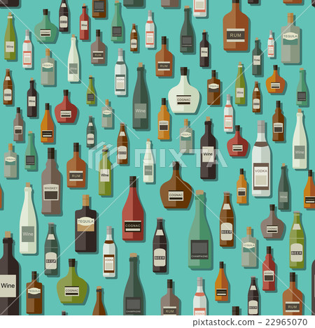 Alcoholic beverages seamless pattern Alcoholic beverages seamless pattern 22965070