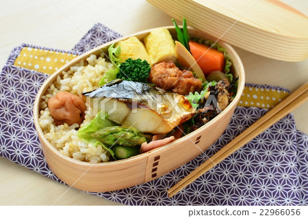 Brown rice box lunch 22966056