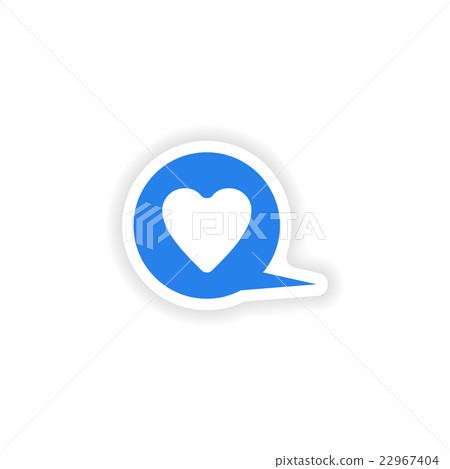 icon sticker realistic design on paper logo heart 22967404