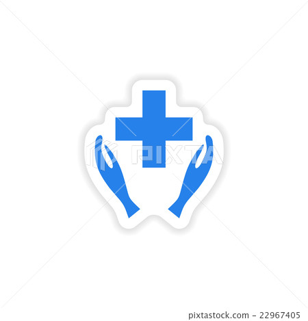 icon sticker realistic design on paper health logo 22967405