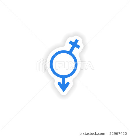 icon sticker realistic design on paper Man and icon sticker realistic design on paper Man and 22967420