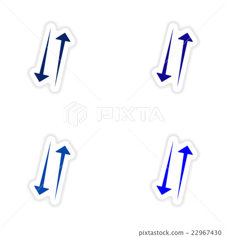 assembly realistic sticker design on paper arrows assembly realistic sticker design on paper arrows 22967430