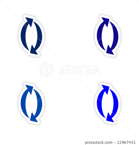 assembly realistic sticker design on paper arrows assembly realistic sticker design on paper arrows 22967431