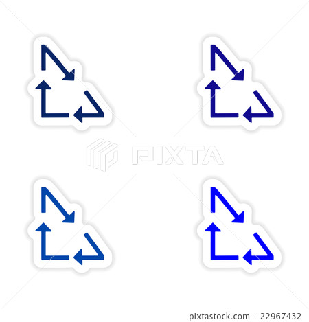 assembly realistic sticker design on paper arrows assembly realistic sticker design on paper arrows 22967432