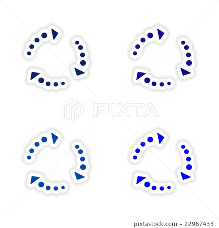 assembly realistic sticker design on paper arrows assembly realistic sticker design on paper arrows 22967433