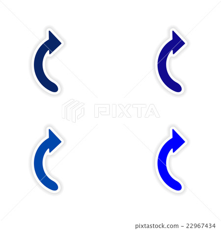 assembly realistic sticker design on paper arrows assembly realistic sticker design on paper arrows 22967434